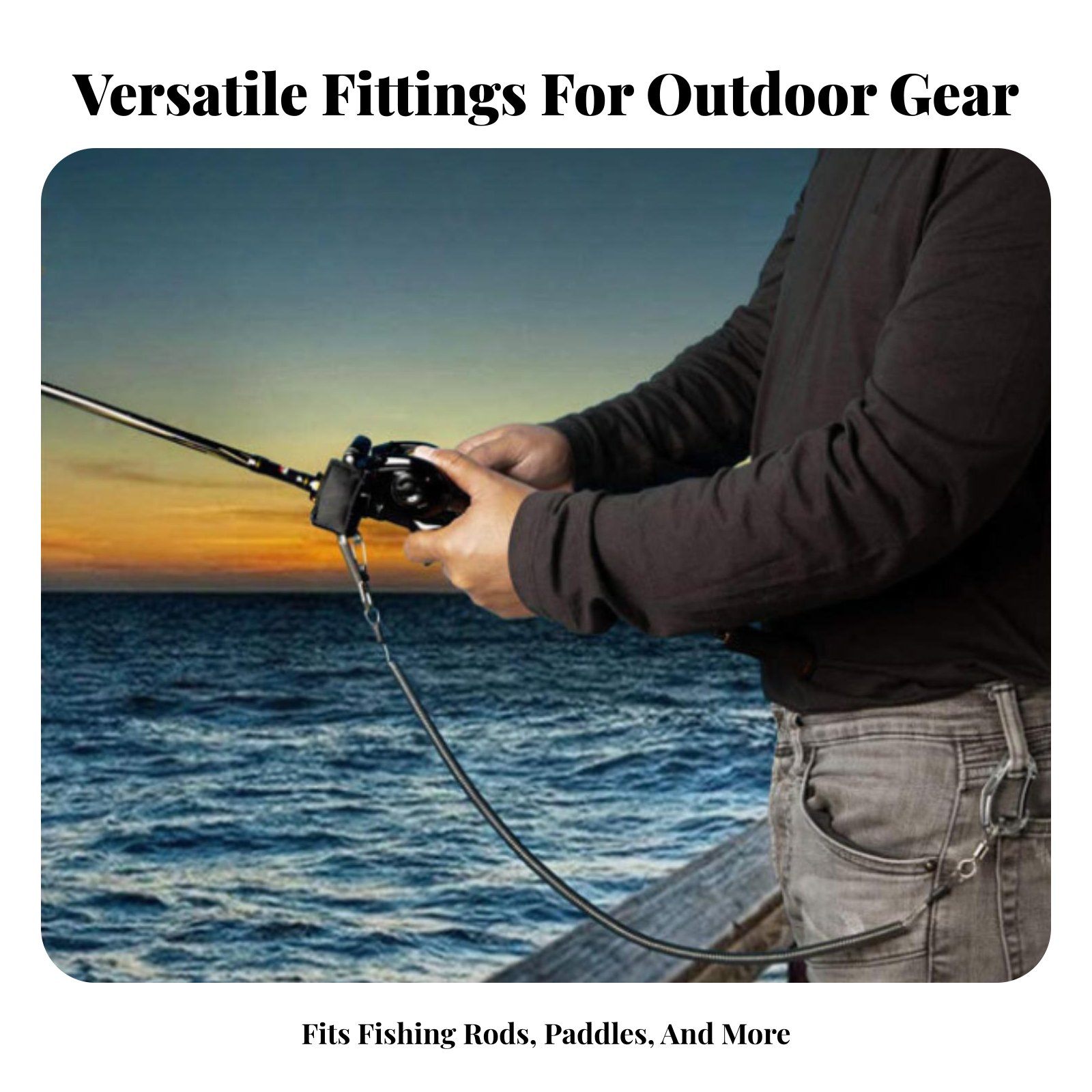 Fishing Kayak Paddle Leash - Tali Pengikat Pancing yang Dapat Ditarik